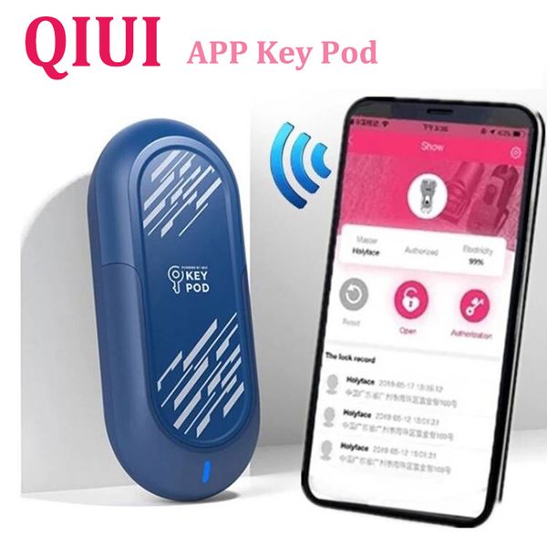 

fabric qiui app key pod chastity cage key box remote lock outdoor intelligent control cock cages accessories male chastity belt, Black;white