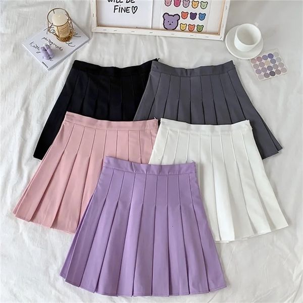 

skirts black skirt female summer high waist gothic pleated skirt short skirt purple ins ulzzang skirt 230413