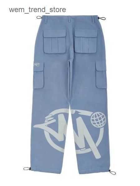

minus two mens pants cargo y2k casual pant minustwos retro street trend black harajuku hip hop print loose overalls joggers 3 pgh2