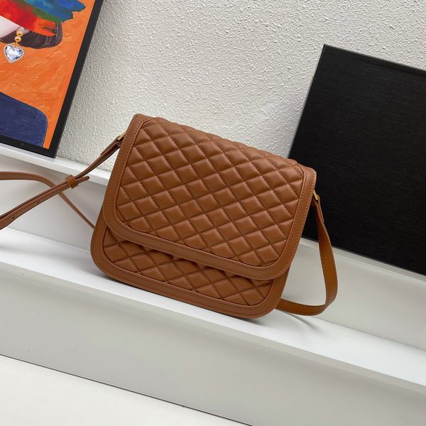 

lady solferino medium 22cm crossbody bags supple satchel in quilted lambskin with light bronze-tone metal hardware one flat pocket on the ba