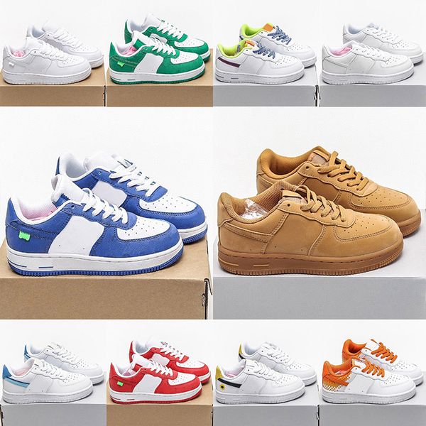 

casual shoes 2022 fashion kids shoes forse 1 boys girls shadow triple spruce pale ivory washed coral sapphire white black athletic outdoor d