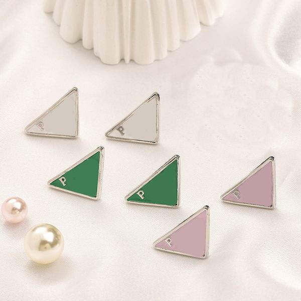 

fashion inverted triangle letter designer stud earring for charm womens brand earring for wedding part gift jewelry accessorie, Golden;silver