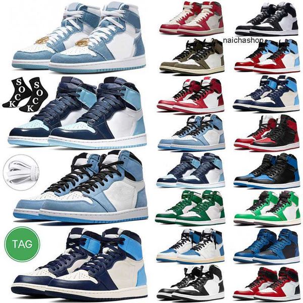 

off chicago lost 1 basketball shoes men women jumpman 1s patent bred og university blue sneakers smoke grey dark mocha stealth stage haze ho