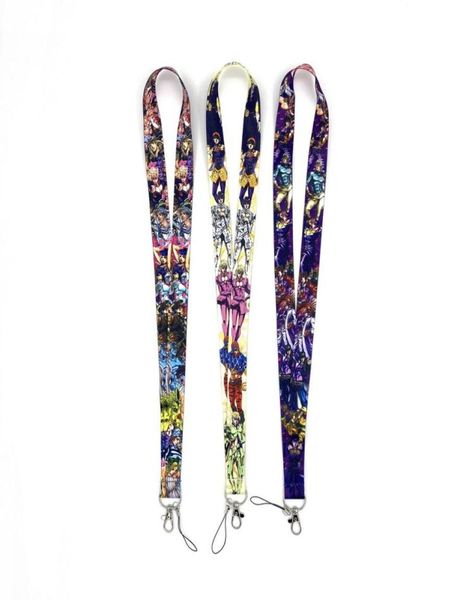 

whole 20pcs jojo anime neck strap lanyard for keys id card cellphone straps usb badge holder diy neck strap hang rope9298795, Silver