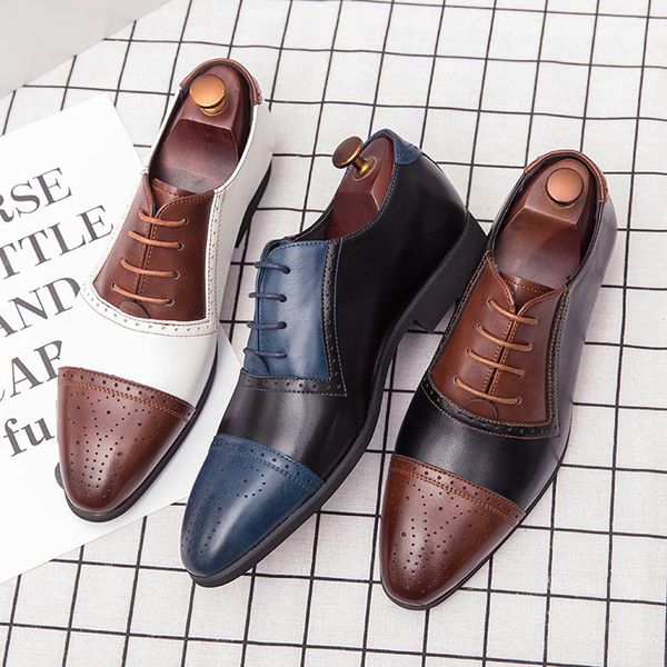

luxury fashion business dress men's shoes classic leather men suits shoes slip-on oxfords shoes party tassel designer shoes, Black