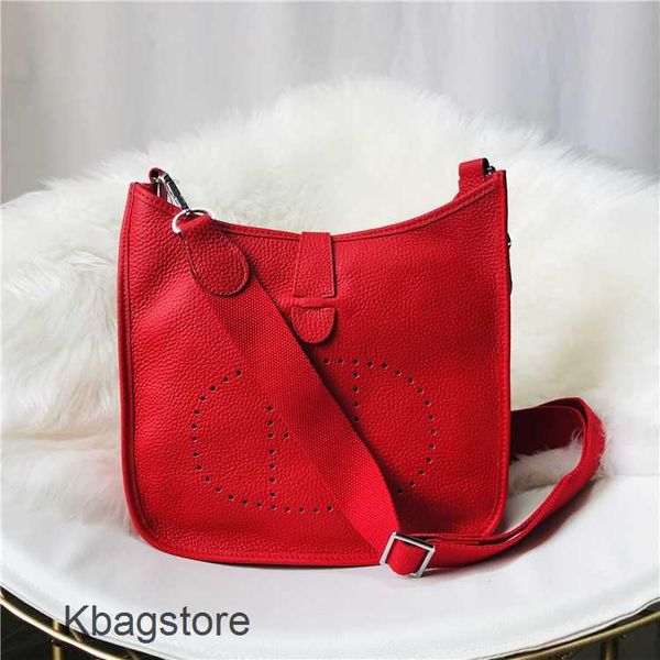 

fashion designer bag 2023 herms evelyns tote bags cowhide perforated casual women's with one shoulder girl purse classic handbags