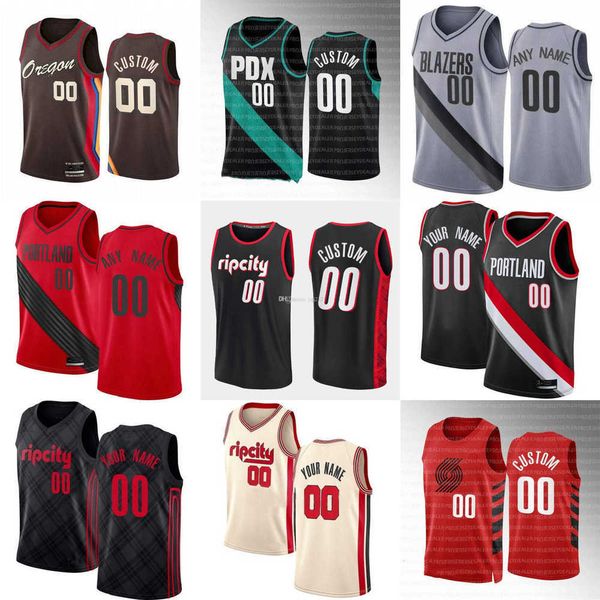 

mens womens youth portland''trail blazers''custom 11 josh hart 1 anfernee simons 0 damian lillard 27 jusuf nurkic 9 jera, Black;red