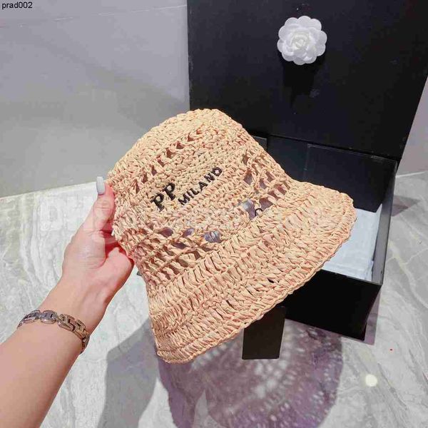 

raffia straw bucket hat designer cap for men woman baseb all caps beanie casquettes fisherman buckets hats patchwork summer sun visor strawh, Blue;gray