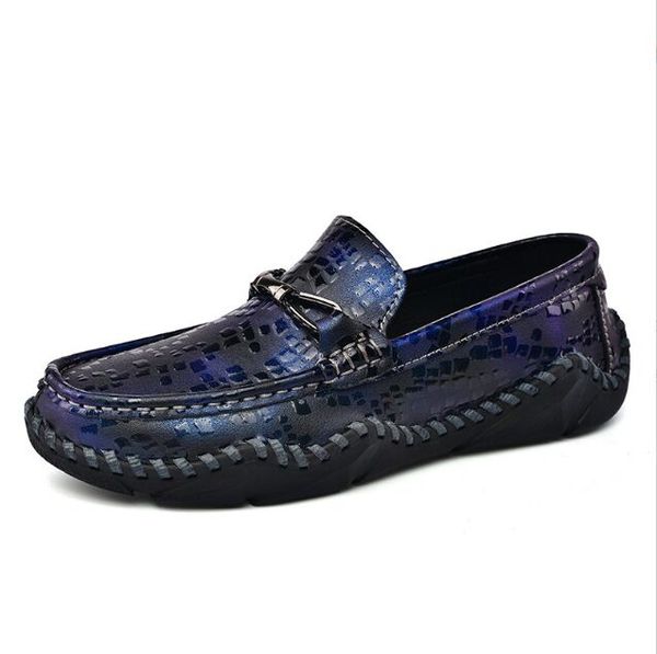 

luxury men dress leather shoes slip on patent leather mens casual oxford shoe moccasin glitter male footwear pointed toe shoes for men eu38-, Black