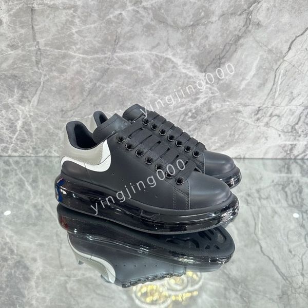 

brand womens sneakers mens casual shoes platform loafers trainers black leather shoes chunky round head sneaker