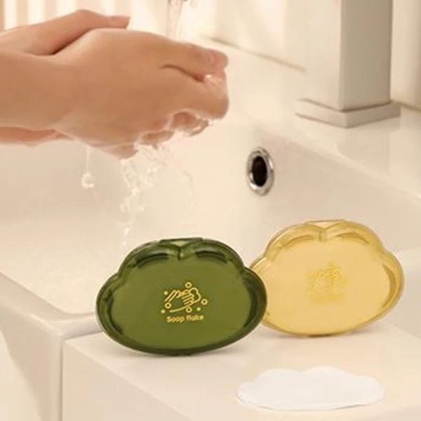 

10box 50 Tablets Portable Mini Disposable Soap Paper Travel Washing Hand Bath Clean Scented Slice Sheets Mini Portable