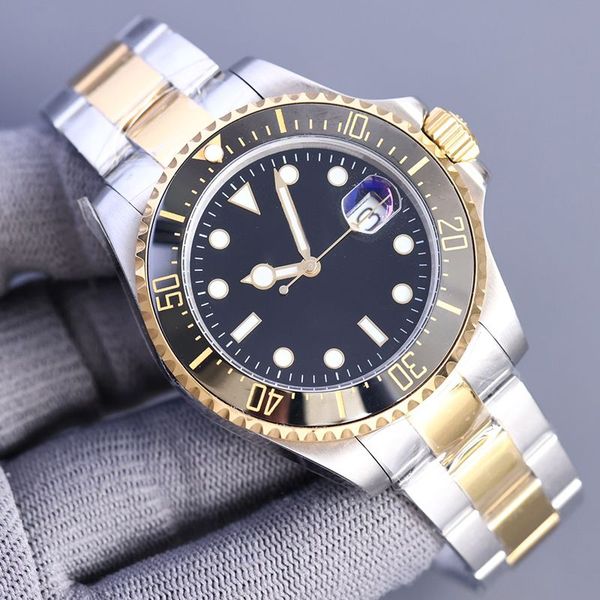 

mens fashion intergold strap mechanical movement watch 42mm ceramic bezel casual business watches orologi di lusso, Slivery;brown