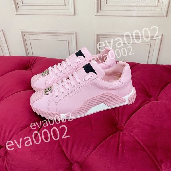 

luxury excellent sneakers men women shoes genuine designer shoes leather trainer fashion sports platform, Black