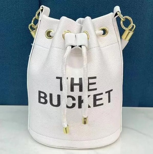 

luxury designer women's bags rich barrels real classic marc cannes modeling leather crossbody bucket bag dajidali, Black;red