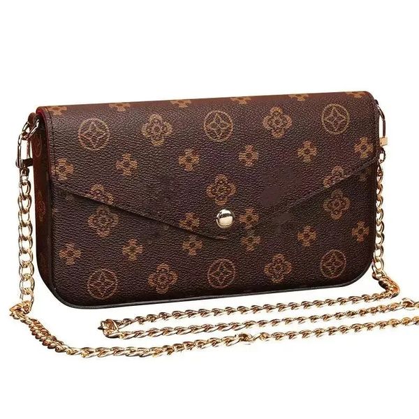 

leather lady totes crossbody bags designer women bags messenger handbag shoulder bag women famous designer handbags chain three-piece purse
