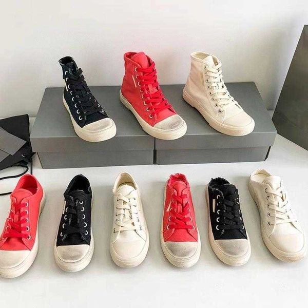 

new high canvas shoes in paris summer 2023 worn-out casual breathable half towed small dirty for lovers, Black