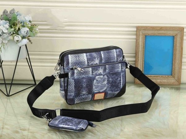 

mens trio messenger districts 3 in 1 bags damier spray luxurys designers crossbody shoulder bag handle purse wallets totes 3pcs sets
