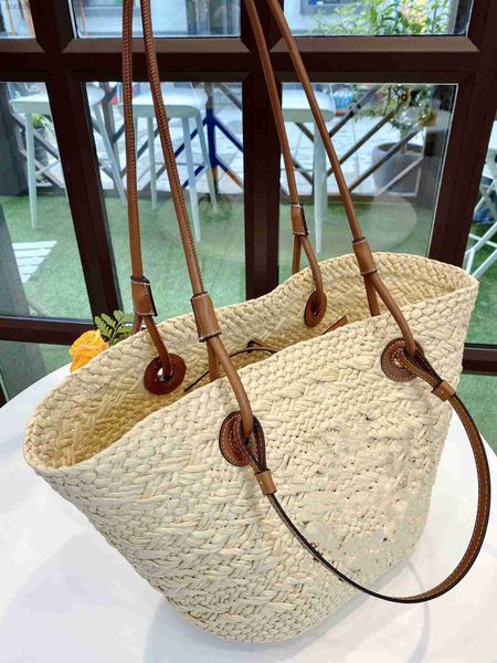 

new straw woven cabbage basket gm tote designers evening bags womens carrier bag shopping genuine handbags purses lady casual totes ly002hig