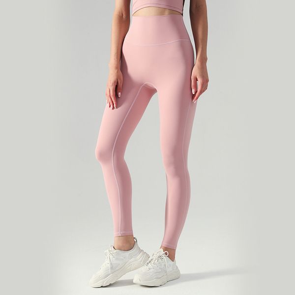 

seamless lulu with logo high waist elastic running workout sports yoga leggings gym fitness pants for women