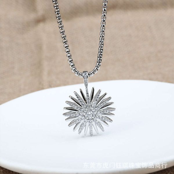 

DY Necklace Jewelry classic designer luxury top accessories Necklaces Popular Sunflower Full Imitation Diamond Star Pendant DY Jewelry Accessories High quality