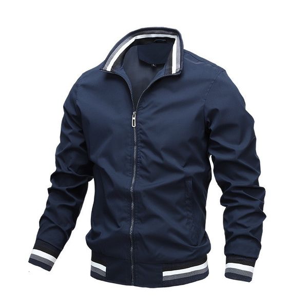 

men's trench coats spring and autumn velvet thin men's motorcycle thread decoration quality casual sports jacket 230413, Tan;black