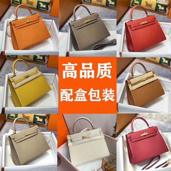 

designer bag kellies herm es bags 2023 leather h family women's cowhide palm lock one shoulder hand fashion handbags