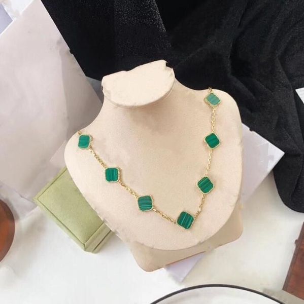 

clover necklace fashion necklace elegant ten clover classic bracelet necklace women's jewelry pendant 7 colors #101, Silver