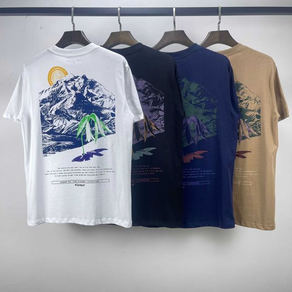 

23 men's and women's fashion t shirt tooling high street brand carhart new snow peak pattern couple loose short sleeve trend, White;black