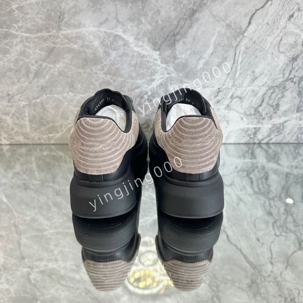 

2023designer men women sneakers brand casual shoes platform loafers trainers black leather shoes chunky round head sneake