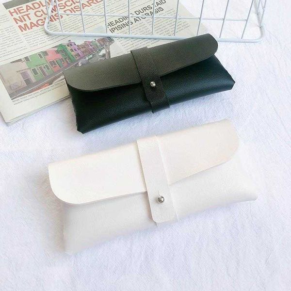 

portable retro leather sunglasses fashion temperament soft bag rope glasses