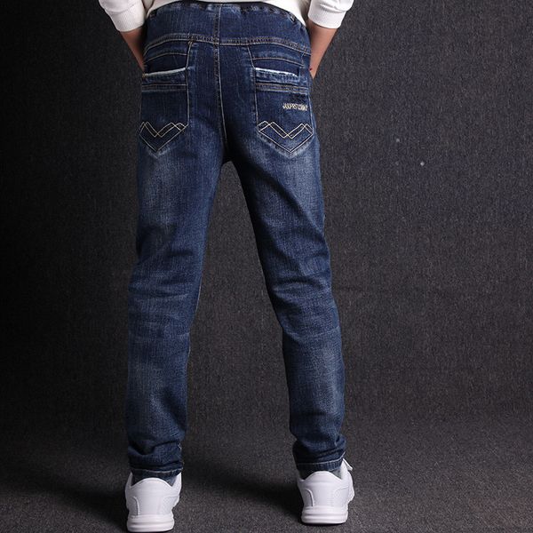 

jeans jeans for boys fashion casual 100% cotton elastic children's jeans spring 3-18t boys jeans 230413, Blue