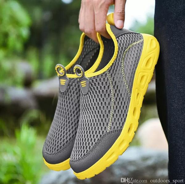 

selling women men slip on running shoes summer breathable wading shoes