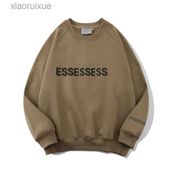 

designer mens essentail hoodie sweatshirts pullover streetwear essen hoodie oversized clothing hooded jumper refflective letter printing si, Black