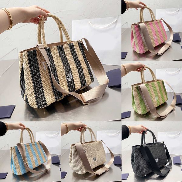 

woven beach bag many styles designer bags p-letter shopping bags women high capacity crossbody shoulder bags summer female designers handbag