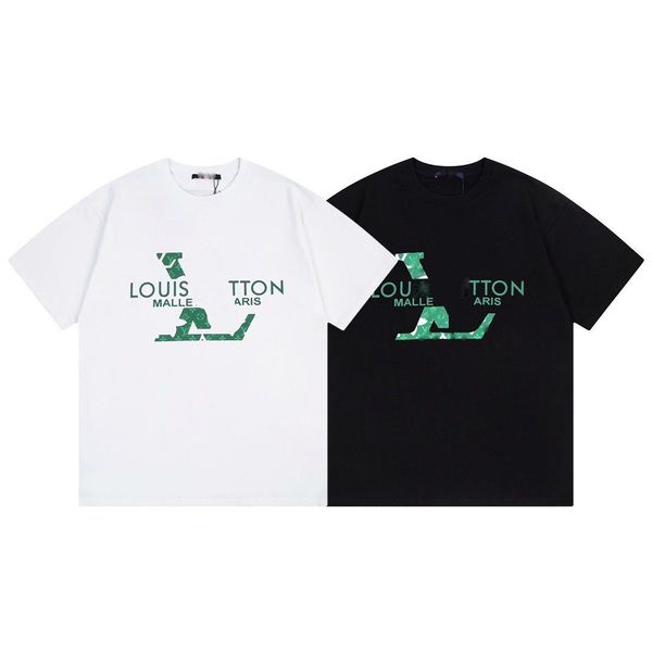

luxury mens designer t shirt black white embroidered letter printing cotton short sleeves selling high-end brand clothing asian size, White;black