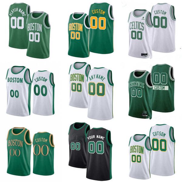 

75th custom men boston''celtics''13 enes kanter 9 romeo langford 26 aaron nesmith 20 jabari parker basketball jerseys, Black;red