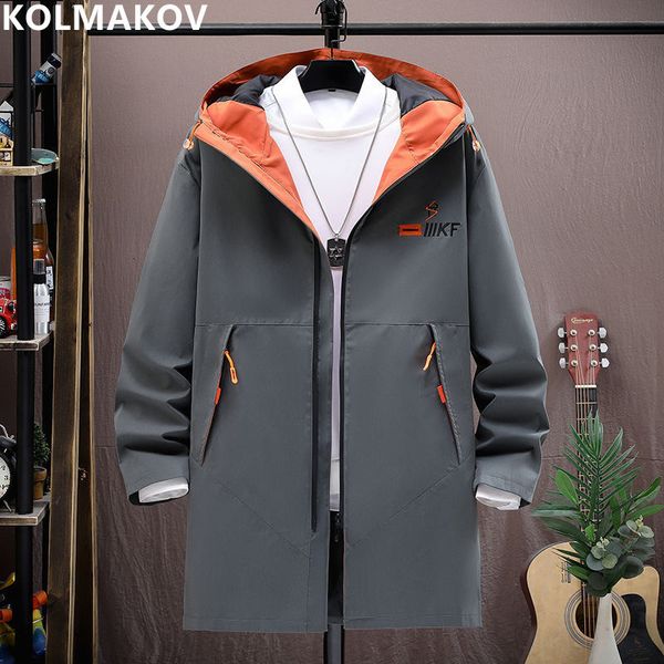 

men's trench coats 2023 spring and autumn classic fashion in the long windbreaker casual loose large size highquality coat m6xl 230413, Tan;black