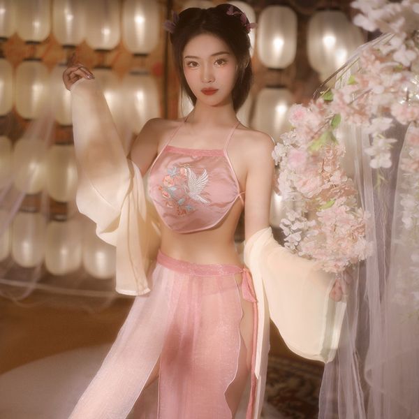 

fabric high-end china classical erotic underwear antique embroidery belly pocket hanfu suit role-playing womans erotic und, Black;white