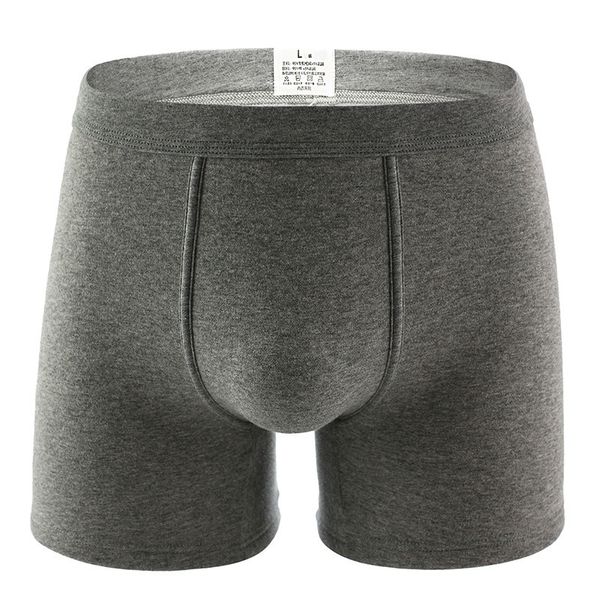 

underpants men's add velvet underwear winter thick cotton keep warm shorts plus long legs boxers pants boxershorts men underpants 23041, Black;white