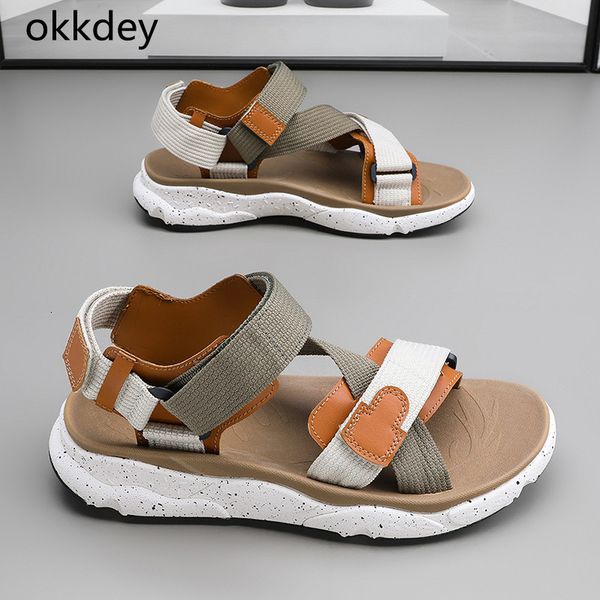 

sandals beach sandals for men wearresistant nonslip fashion breathable trendy allmatch comfortable platform casual shoes summer main 230413, Black