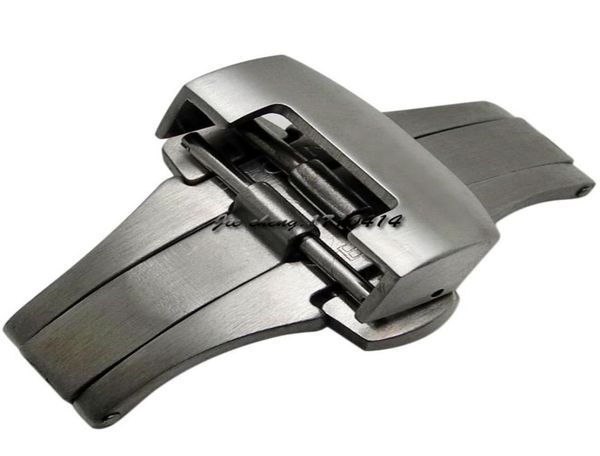 

jawoder watch band 20mm 22mm new brushed stainless steel solid watch deployment clasp strap belt buckle for panerai l9893359, Black;brown