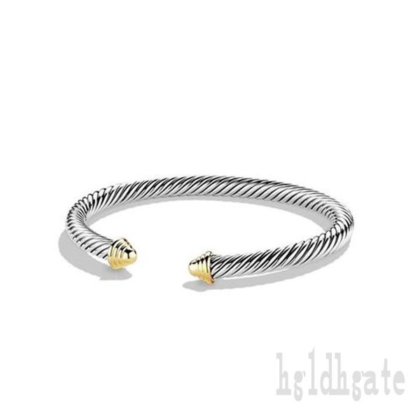 

cable bracelet buckles love bangle golden color wires cable dy open handmade chic cable twisted mother s day punk bracelets designer for wom, Black