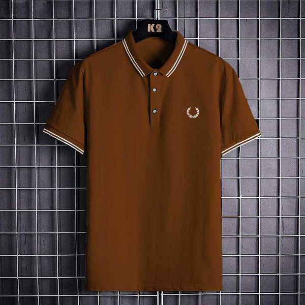 

men's polos brand polo shirt for men 2023 summer casual t-shirt lapel short sleeve fashion embroidery print mens business polo shirts, White;black