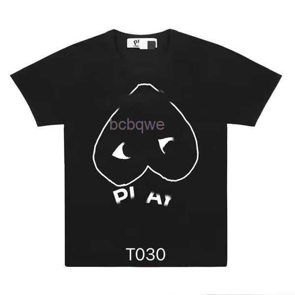 

shirt play t fashion mens designer red heart shirt commes casual women shirts des badge garcons high quanlity tshirts cotton embroidery arba, White;black