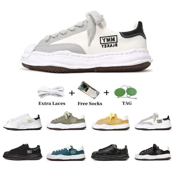 

mihara maison yasuhiro mens women canvas casual shoes black white sole sneakers toe cap mmy designer luxury leather outdoor runners 35-44