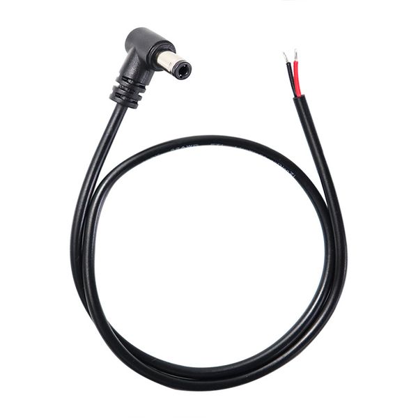 

22awg 1mtr dc tip power plug jack connector male right angle cord cable wire