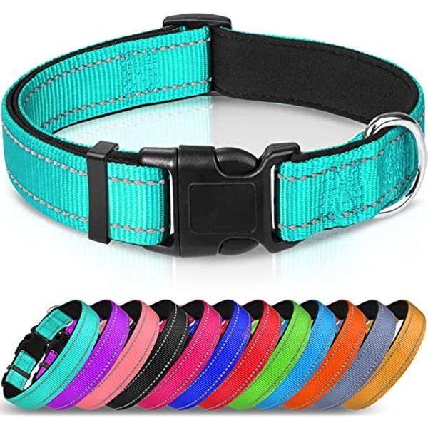 

Reflective Dog Collar,Soft Neoprene Padded Breathable Nylon Pet Collar Adjustable for Dogs and Cats