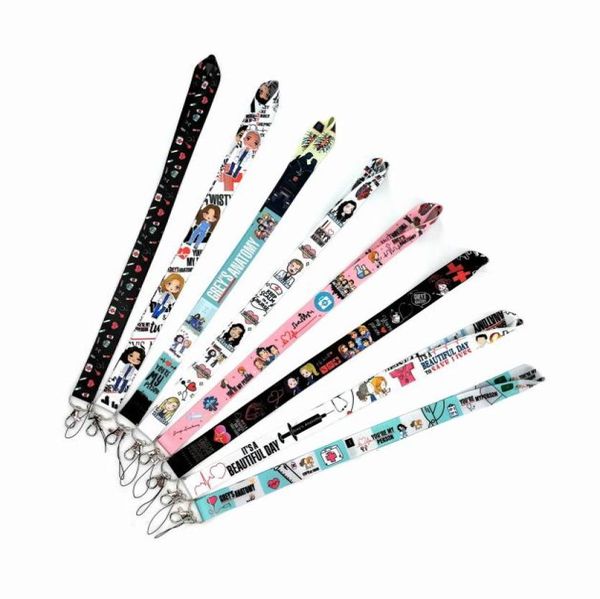 

grey039s anatomy medical lanyard keychain lanyards for key badges id cell phone rope neck straps doctor nurse accessories9146527, Silver