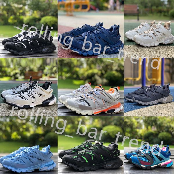 

men women designer track3.0 running shoes triple white black sneakers trainer nylon printed platformtrack shoes casual shoes
