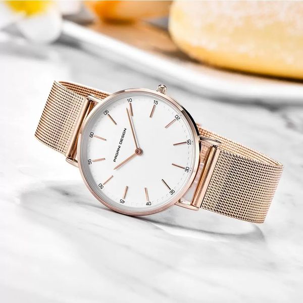 

2023 pagani design 2022 new women watch casual fashion quartz watch brand waterproof sports, Slivery;brown